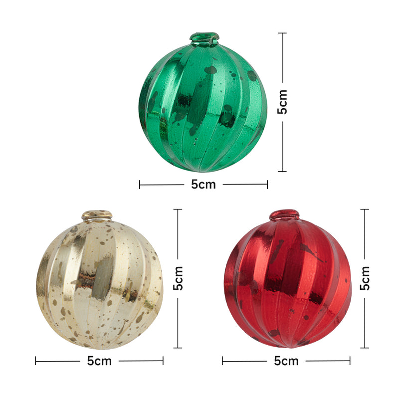 Lifeideas Multicoloured Christmas Ball Ornament String Lights Battery Powered