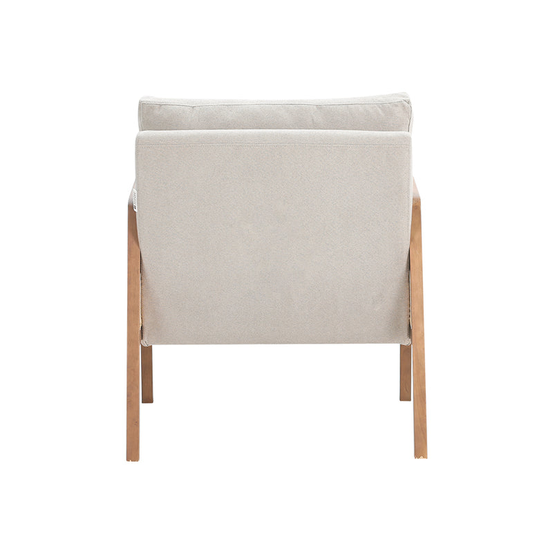 Livingandhome Classic Cushioned Wood Accent Armchair