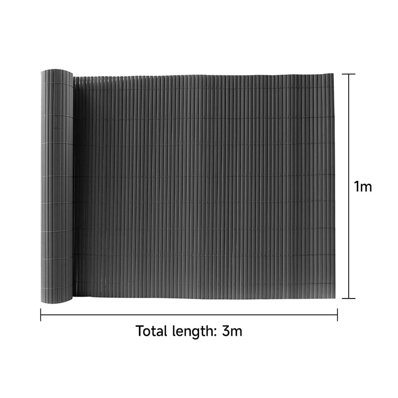 Livingandhome PVC Privacy Fence, Sun-blocked Screen Panels, Blindfold for Balcony