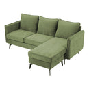 Livingandhome 3-Seater Upholstered Corner Sectional Sofa