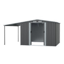 Breeins Outdoor Metal Storage Shed with Lean-to
