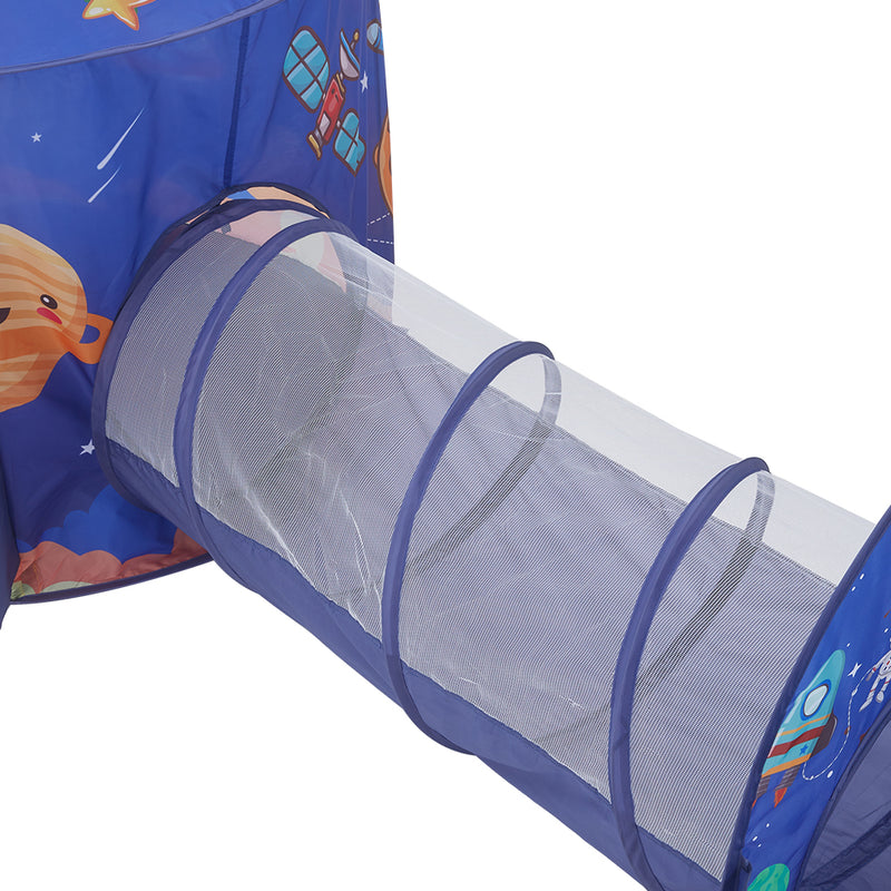 Kidkid 3 in 1 Aerospace Theme Play Tent with Play Tunnel, Ball Pit