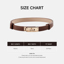 Sliding Adjustable Alloy Buckle PU Leather Belt