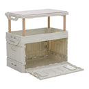 Breeins 95L Collapsible Outdoor Camping Storage Box with Wooden Lid