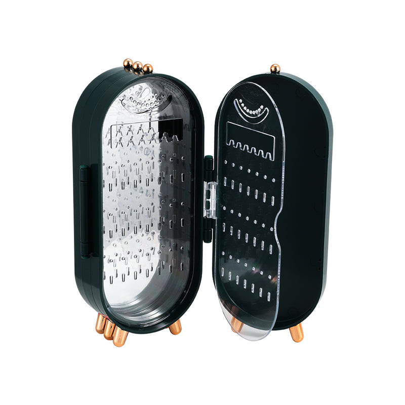 Sheonly Portable Dustproof Jewellery Box with Mirror