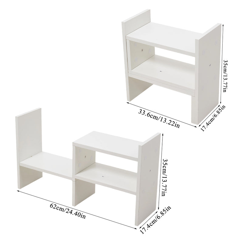 Livingandhome Adjustable Desktop Storage Shelf