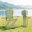Outsunny Camping Chair Set of 2 Portable Folding Green