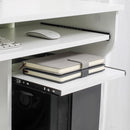 HOMCOM Computer Table Study Desk with Sliding Keyboard Tray, White