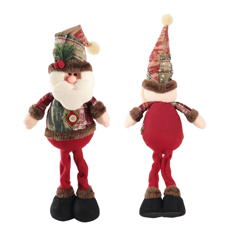 Lifeideas Santa Claus Standing Christmas Plush Doll Ornament