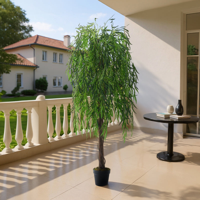 Garden Sanctuary Lifelike Artificial Willow Tree 180cm Tall