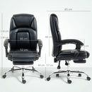 HOMCOM Office Chair, Computer Desk Chair With Spring Cushion, Black
