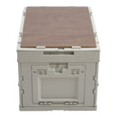 Livingandhome 60L Collapsible 3-Door Storage Box Outdoor Camping Table