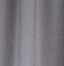 Pair of Jewel Grey Voile Panels with Sparkle Pattern and Rod Pocket Header