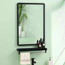 Livingandhome Modern Wall Mirror with Built-In Shelf