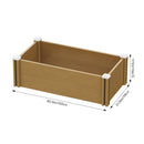 Breeins Plastic Wood-Grain Raised Garden Bed Planter
