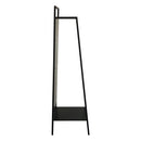 Livingandhome Modern Arched Metal Floor Mirror Black