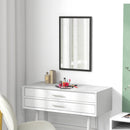 HOMCOM 60x40cm Wall Bathroom Mirror For Home Decor, Vanity Mirror, Black
