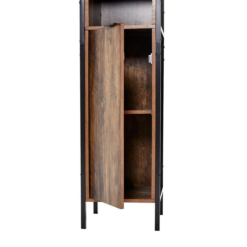 Livingandhome Tall Storage Cabinet with Single-door