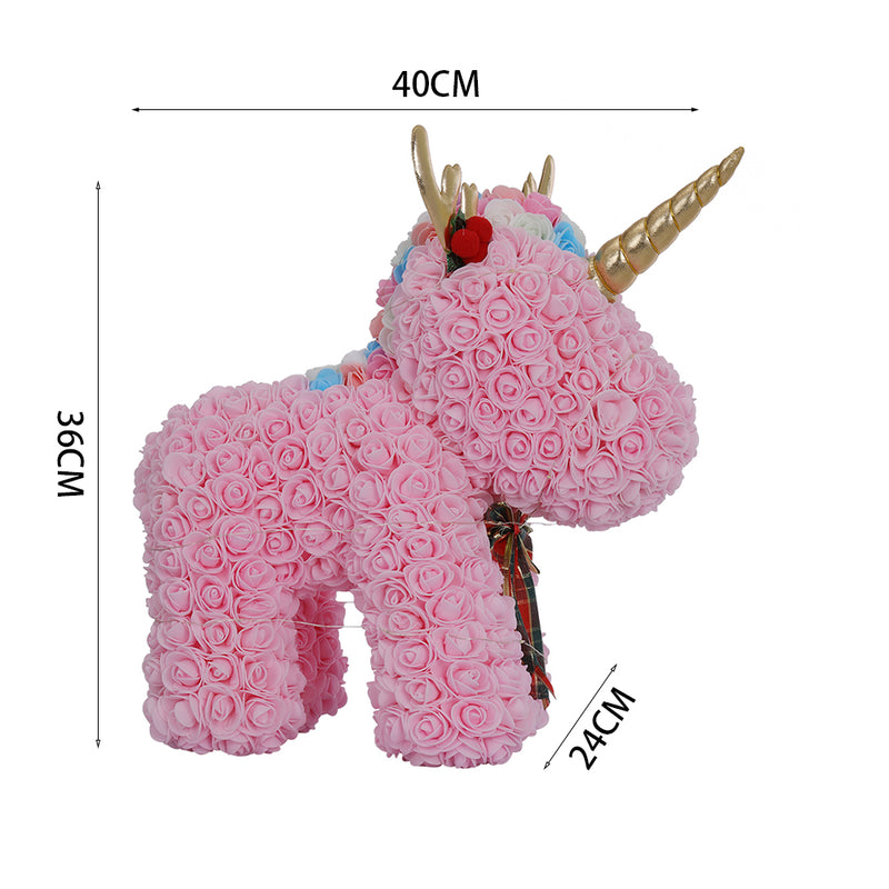 Lifeideas Artificial Rose Foam Unicorn Gift Box