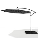 Garden Sanctuary Square Cantilever Parasol With Solar Light And HDPE Parasol Base