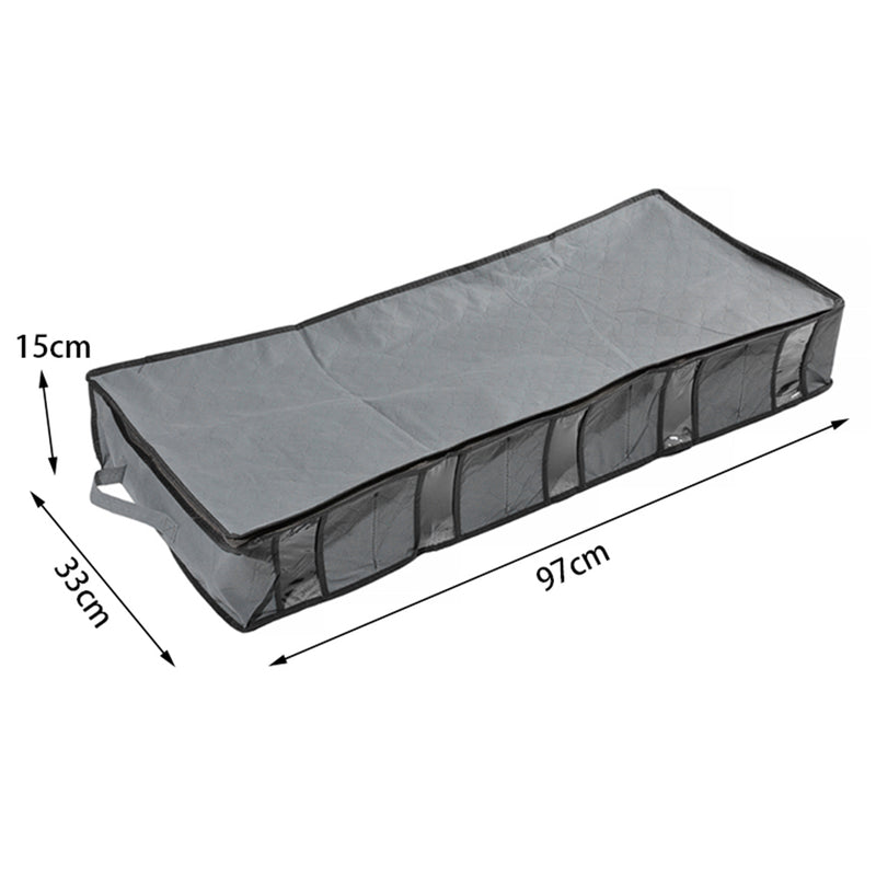 Lifeideas Non-Woven Fabric Underbed Storage Bag with Handles and Zipper