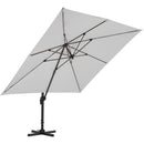 Garden Sanctuary Large Square Canopy Rotating Outdoor Cantilever Parasol
