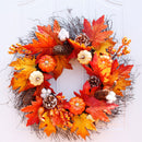 Autumn Harvest Pumpkin Maple Wreath