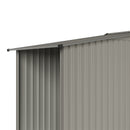 Breeins 4x8FT Metal Garden Storage Shed With Log Storage