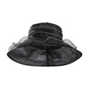 Floral Organza Wide-brim Sun Hat