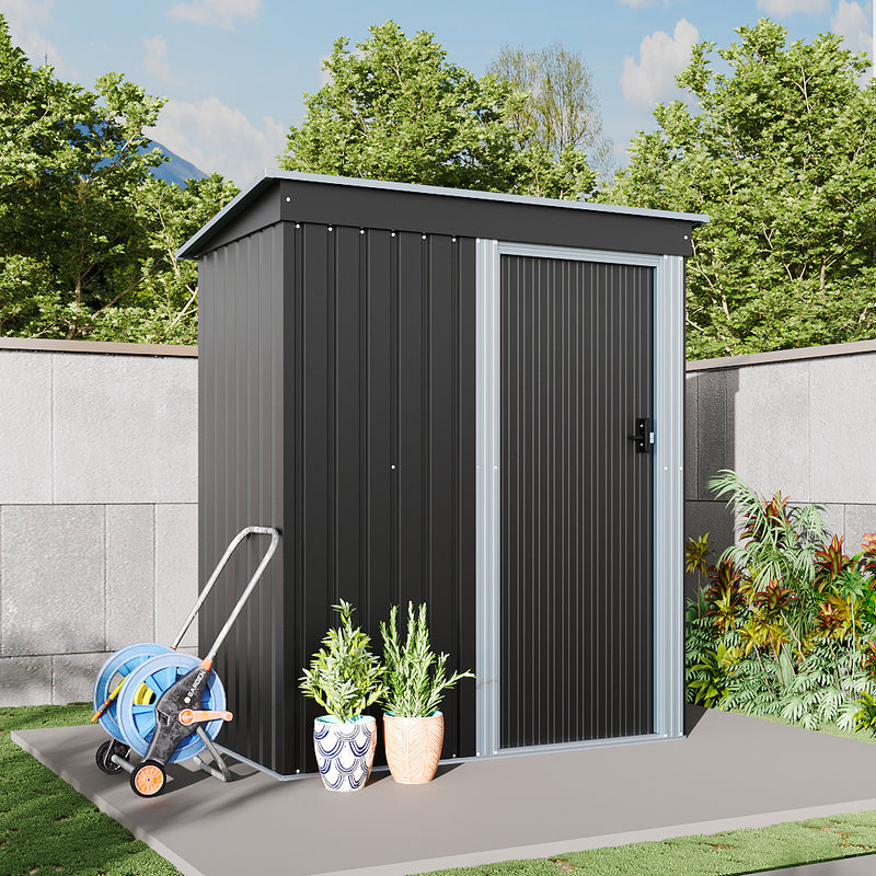 Garden Sanctuary 5 x 3 FT Outdoor Metal Storage Shed with Lockable Door for Garden