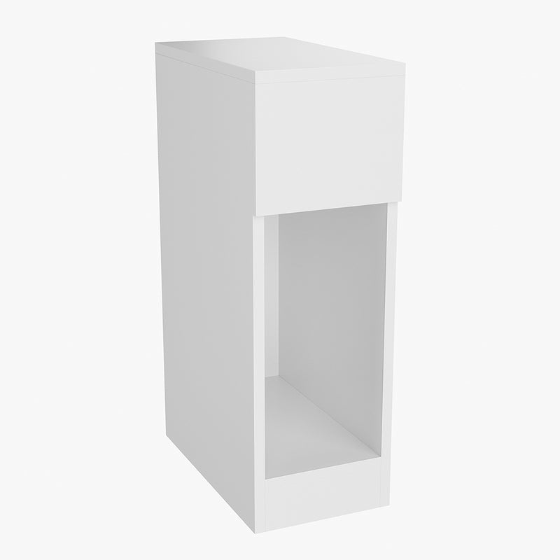 Livingandhome White Bedside Table with a Drawer