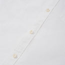 Solid Short Sleeve Shirt With Turn-Down Collar - White