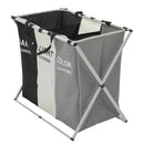 Lifeideas 3-Section Foldable Laundry Basket