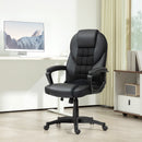 High Back Executive Office Chair PU Leather Desk Chair With Swivel Wheels - Black/Brown/Grey