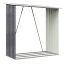 Breeins Garden Outdoor Metal Firewood Log Storage Shed