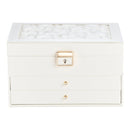 Sheonly PU Leather Jewellery Box with Mechanism Key Lock