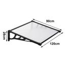 Breeins Door Window Awning Canopy Rain Cover