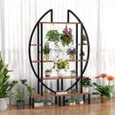 Breeins Pair of Wooden Crescent Plant Displays