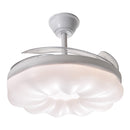 Cottonfy UK Dimmable Ceiling Fan Light with Remote and Retracted Blades
