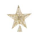 Lifeideas Decorative Star Sequin Christmas Tree Topper with LED Lights