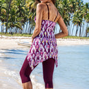 2 Piece Tankini Swimsuit with Double Shoulder Straps