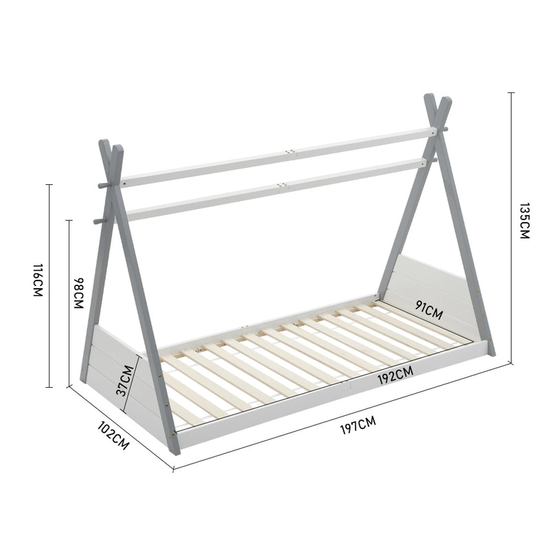 Kidkid Pine Wood Montessori Kid Floor Bed