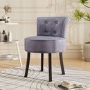 Livingandhome Velvet Vanity Stool With Thick Cushion