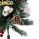Lifeideas Set of 4 Solar-Powered Artificial Christmas Tree Decorations with String Light