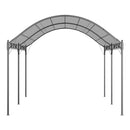 Garden Sanctuary Outdoor Metal Arched Pergola with Shade