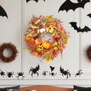 Artificial Pumpkin Maple Leaves Wreath