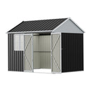 Breeins 10 x 8FT Outdoor Metal Apex Roof Garden Storage Shed