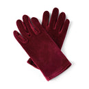 Full Finger Bridal Gloves Opera Wrist Banquet Gloves Wine Red