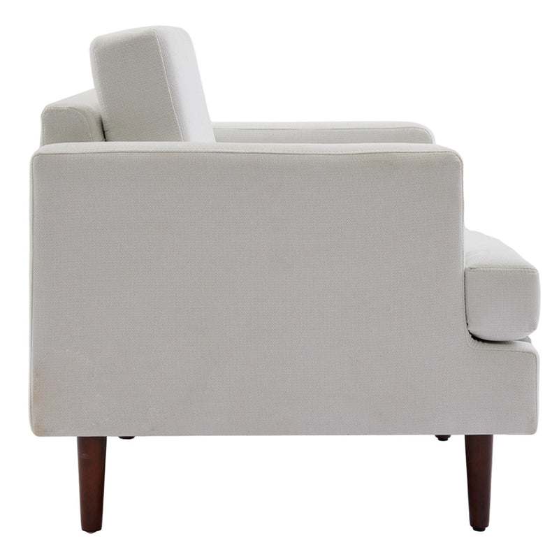 Livingandhome Beige Mid-Century Armchair