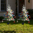 Lifeideas Set Of 2 Outdoor Solar-Powered Christmas Trees With Lights